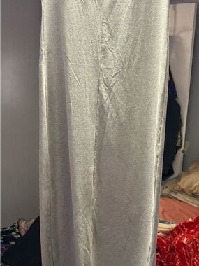 Grey tube top maxi dress